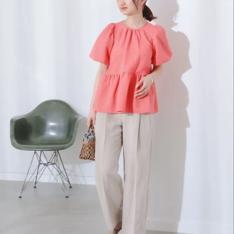 Beams T Shirts Women's Pink-5
