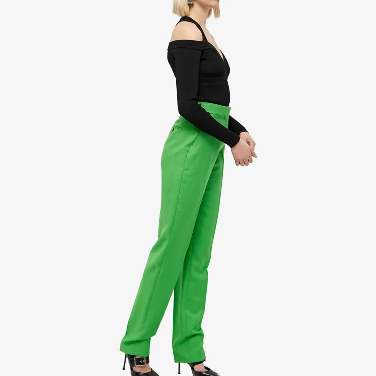 Alexander McQueen High Waist Straight Leg Trousers-2
