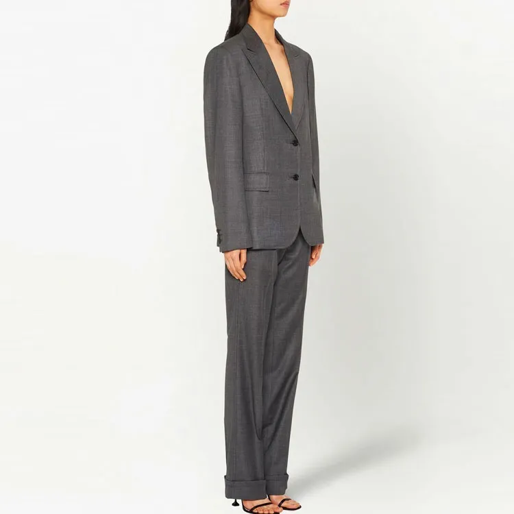 MIU MIU Grisaille Single breasted Blazer-3