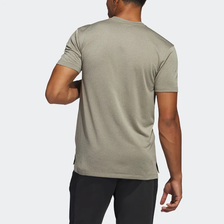 Adidas T-Shirt Men's Egg Stone Silver Gray-2
