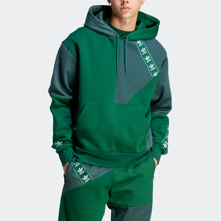 Adidas Originals ADC PATCHWORK HOODIE Sweatshirts Unisex Mineral Green-1