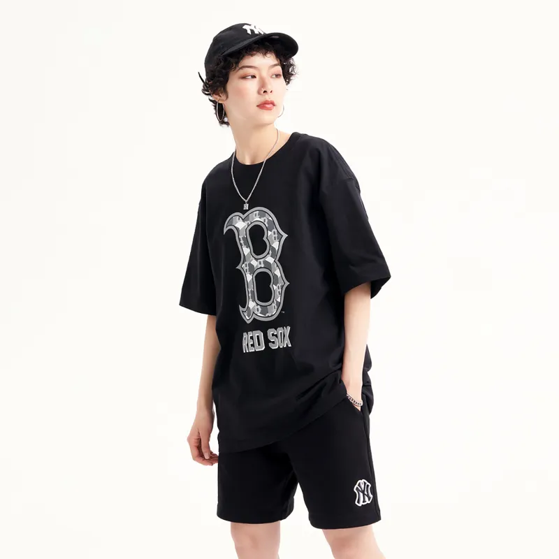 MLB Drop Shoulder Sleeve T-Shirt Unisex Black-6
