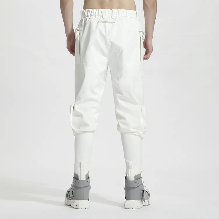 NORVINCY Versatile Pure White Cleanfit Cargo Pants Unisex-7