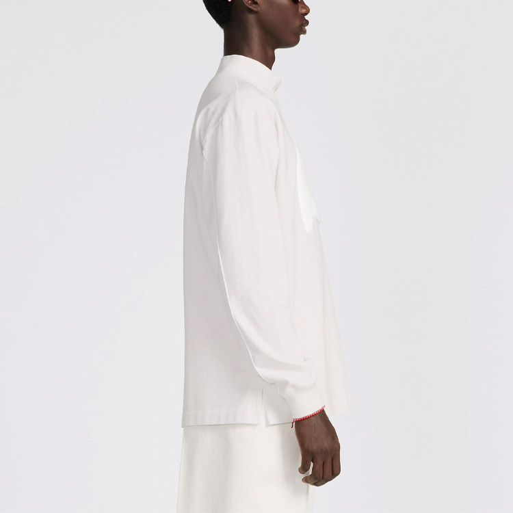 ディオール×イーアールエル DIOR×ERL 【Relaxed Fit Long-Sleeved T Shirt 】 ネックロゴ刺繍モックネック長袖T DIOR×ERL 【Relaxed Fit Long-Sleeved T Shirt 】ネックロゴ刺繍