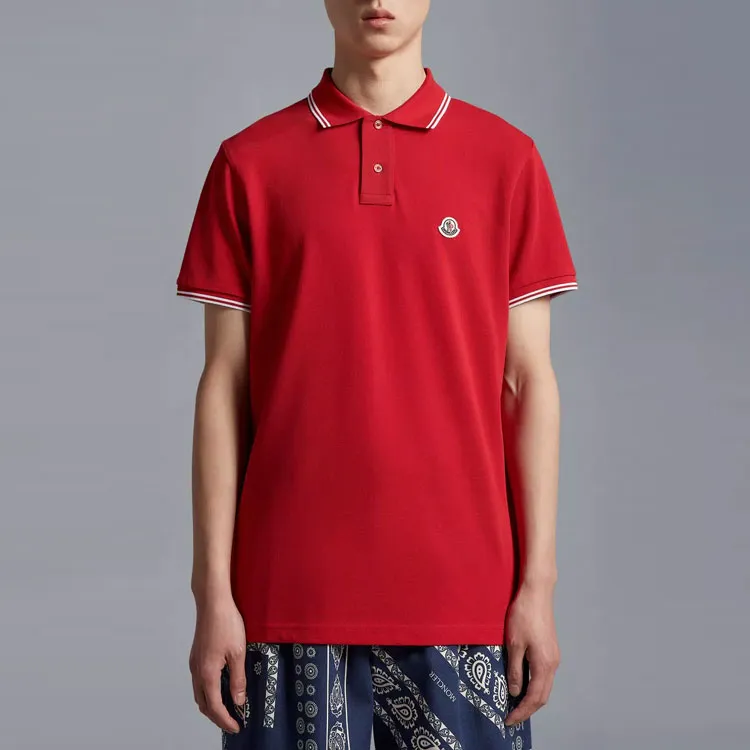 Moncler Polo Shirts Men Red-1