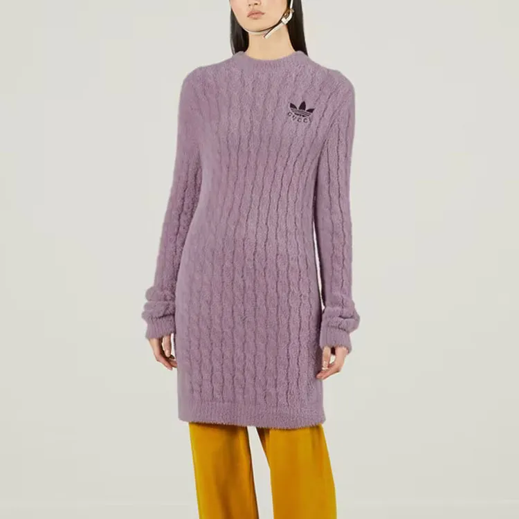 GUCCI x Adidas FW22 Long Sleeved Dresses Women's Purple-2