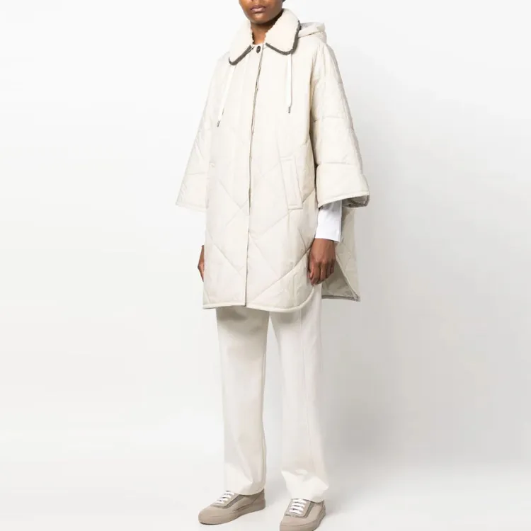 Brunello Cucinelli Wide Sleeved Drawstring Quilted Coat-1