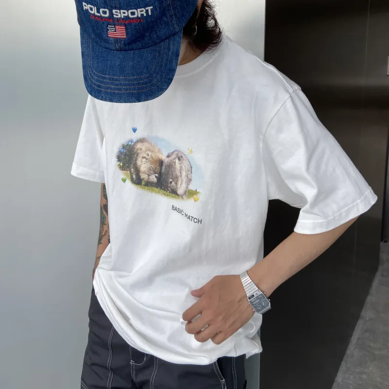 BASIC MATCH T-Shirts Unisex White-3