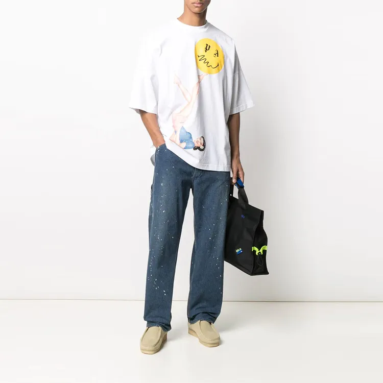 PALM ANGELS Pin Up Graphic Cotton T shirt-4