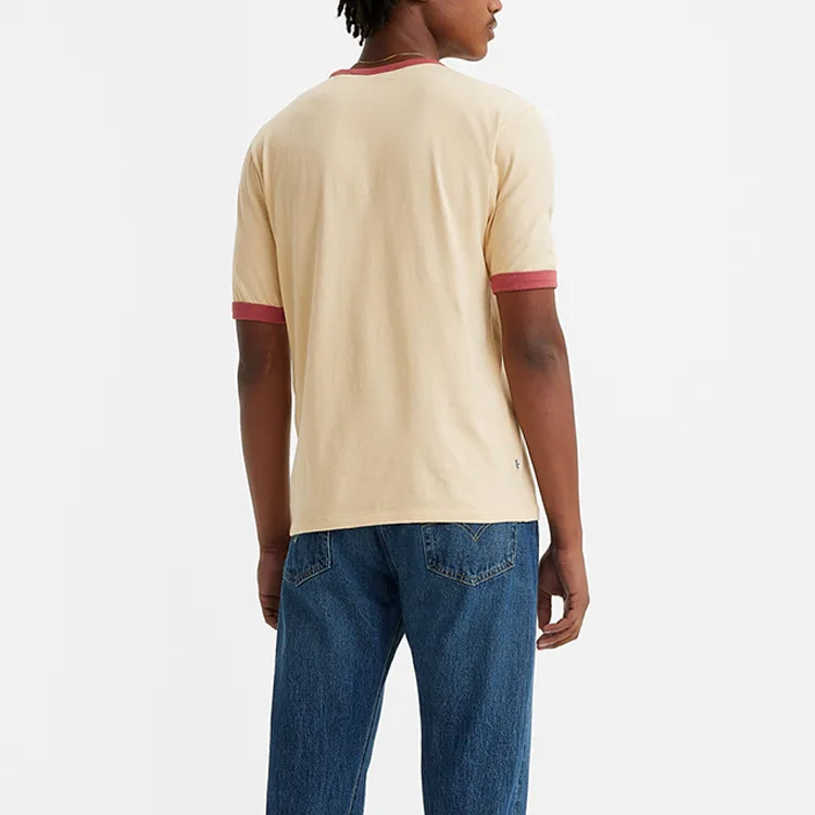 Levis T Shirts Men Light Yellow-3