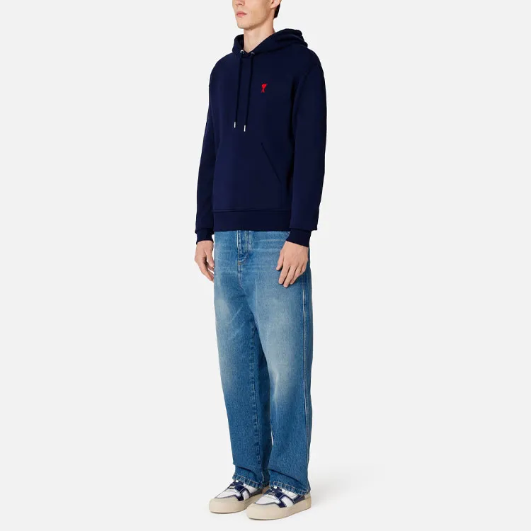Ami Small Heart Logo Hoodie-4