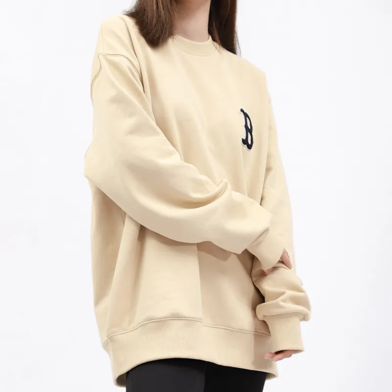 MLB Old Flower Sweatshirts Unisex Beige-4