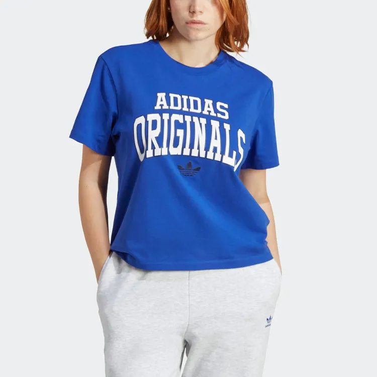 Adidas Originals T Shirt Women's Fluorescent Blue-3