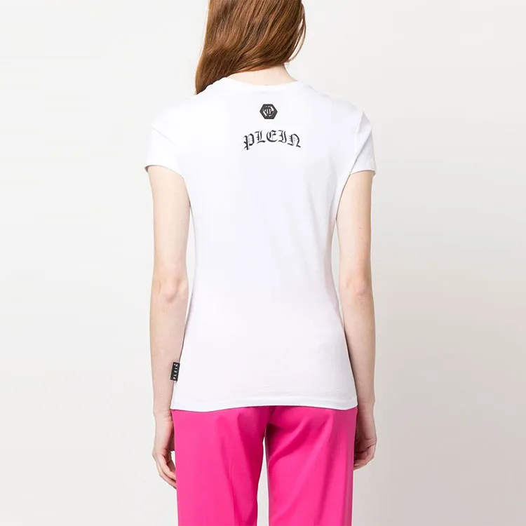 PHILIPP PLEIN Logo print Shoulder pads Tank Top-2