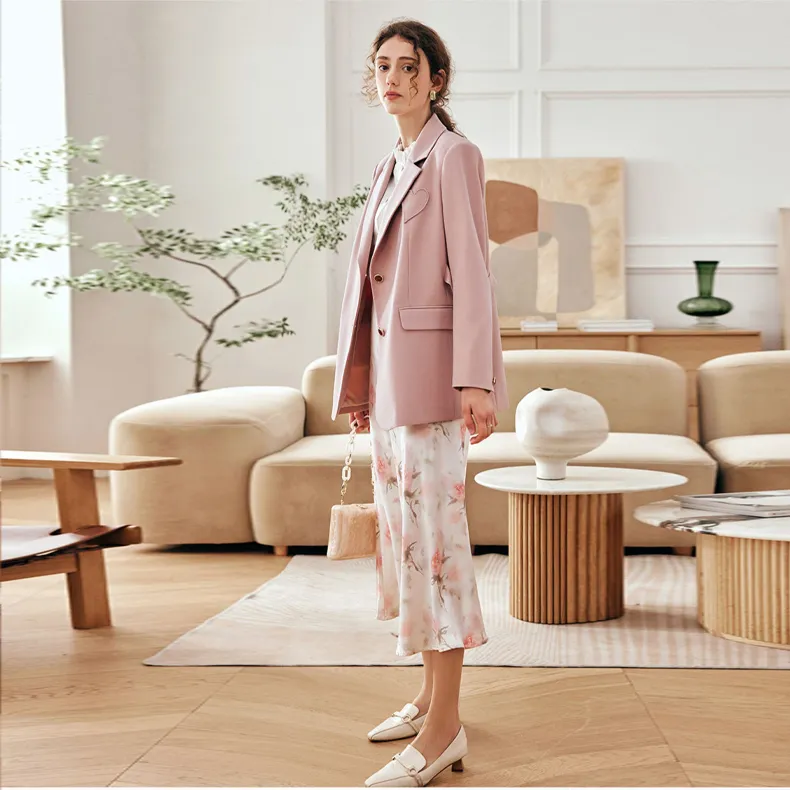 Olrain Business Suit Women's Pink-2