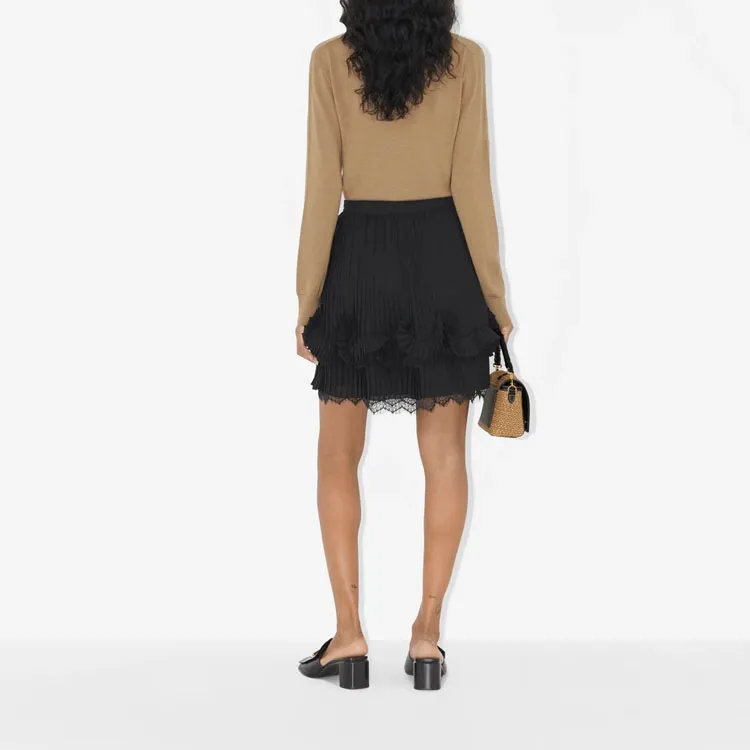 Burberry Casual Short Skirts Women's Black-2