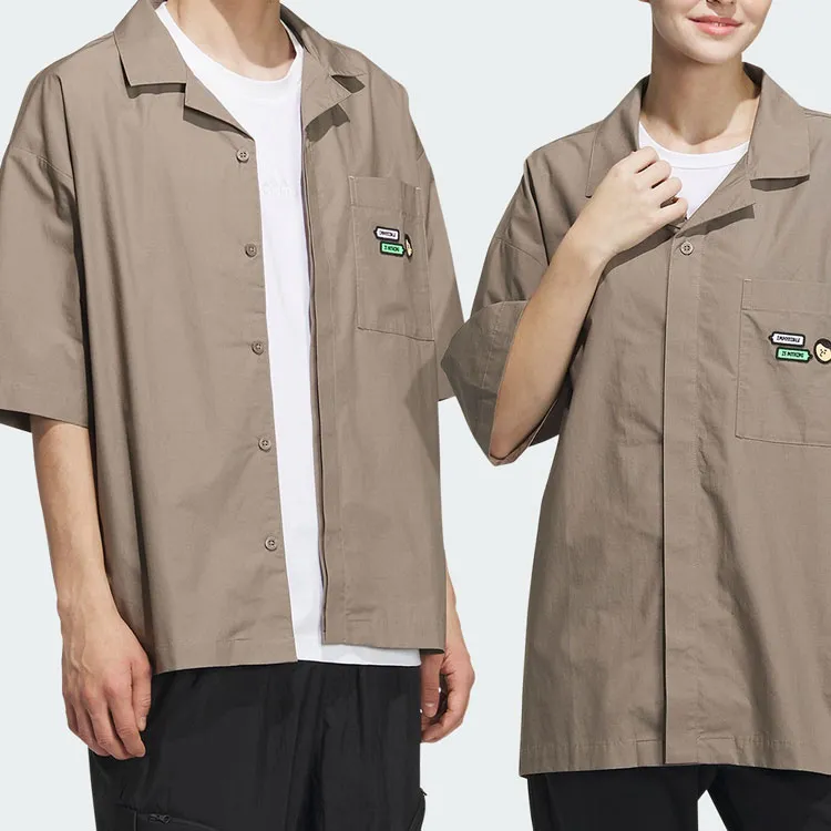 Adidas X SEEBIN Co branded SS23 Shirts Unisex Light Gray Brown-4