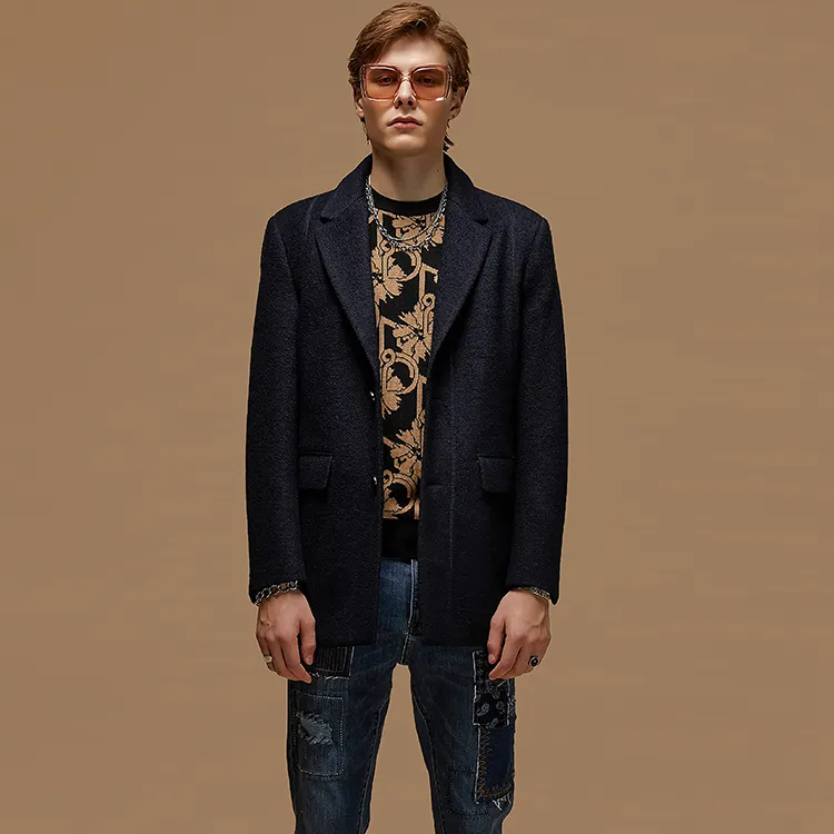 DAVID NAMAN Coats Men Black-3