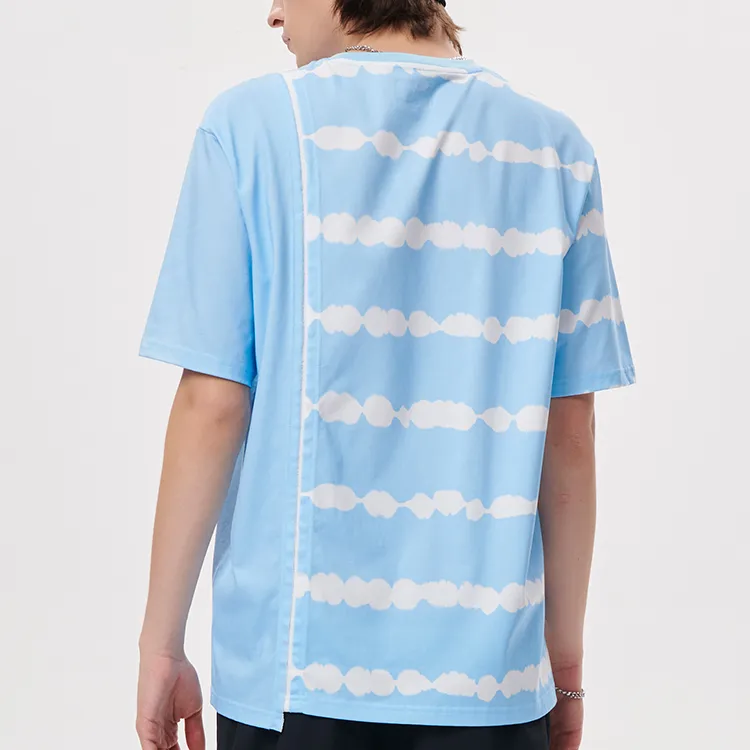 FILA FUSION T-Shirt Men's Blue White Vibrating-3