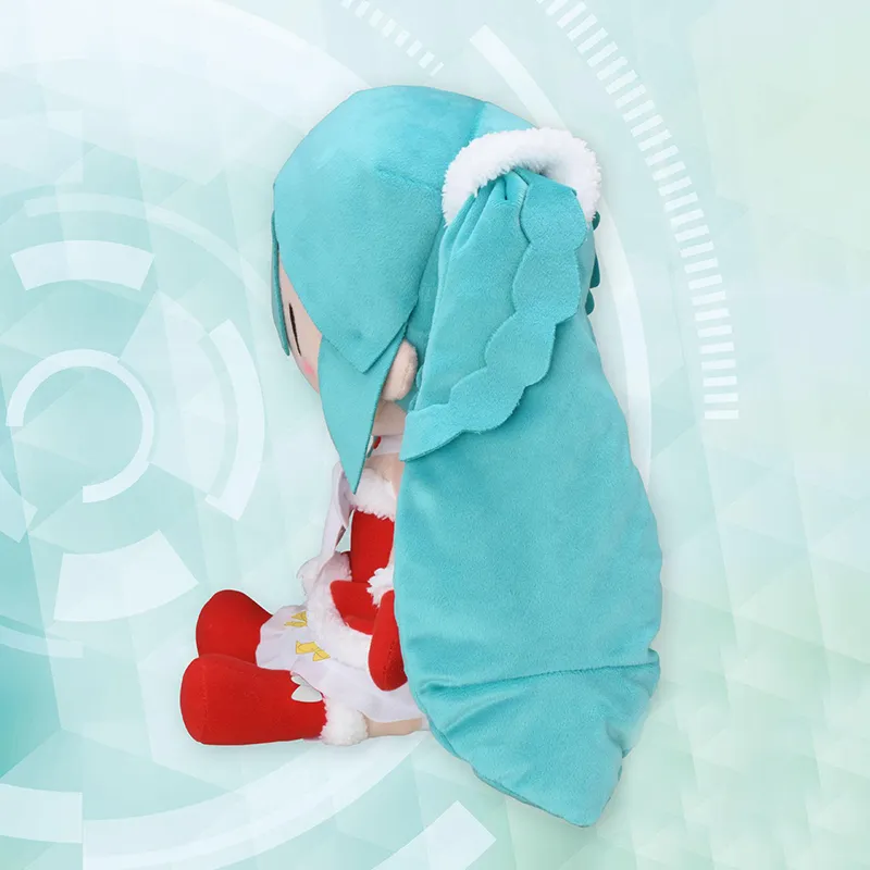 SEGA Hatsune Miku Christmas 2022 Edition Sitting Posture Dolls Plush Doll 27cm Height-5