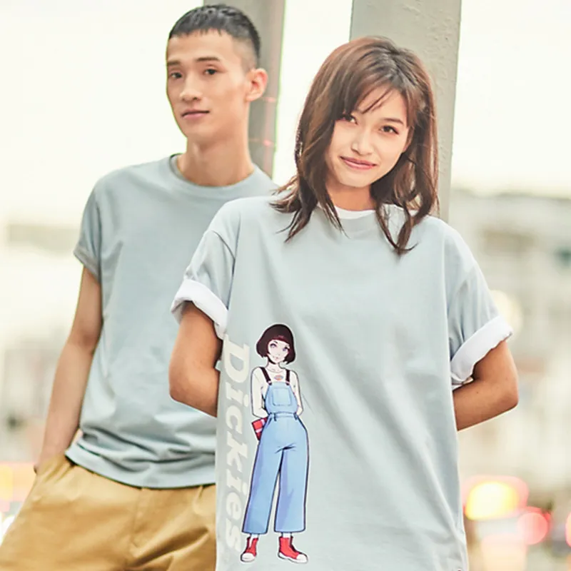 Dickies Ilya Kuvshinov Collab SS21 Straight T Shirt Unisex Sky Blue-1