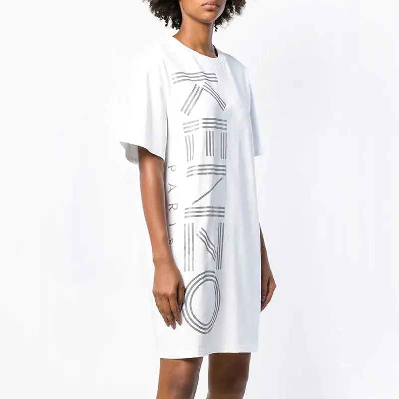 KENZO Short Sleeved Dresses Women's Ecru-4
