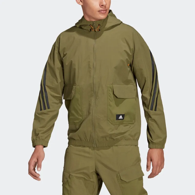 Adidas M Fi Wv Bst Fz Jacket Men's Army Green-1