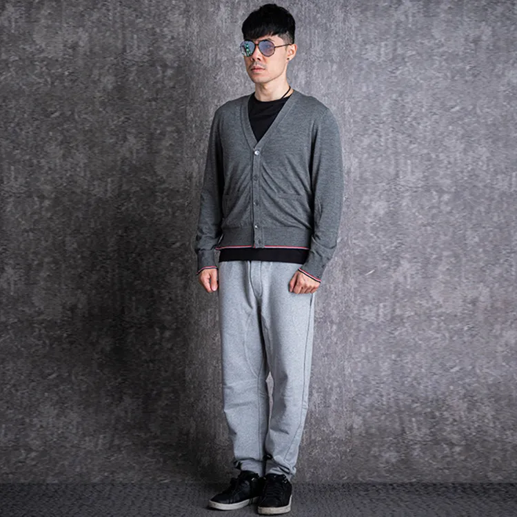 THOM BROWNE Cashmere Sweaters Men Gray-3
