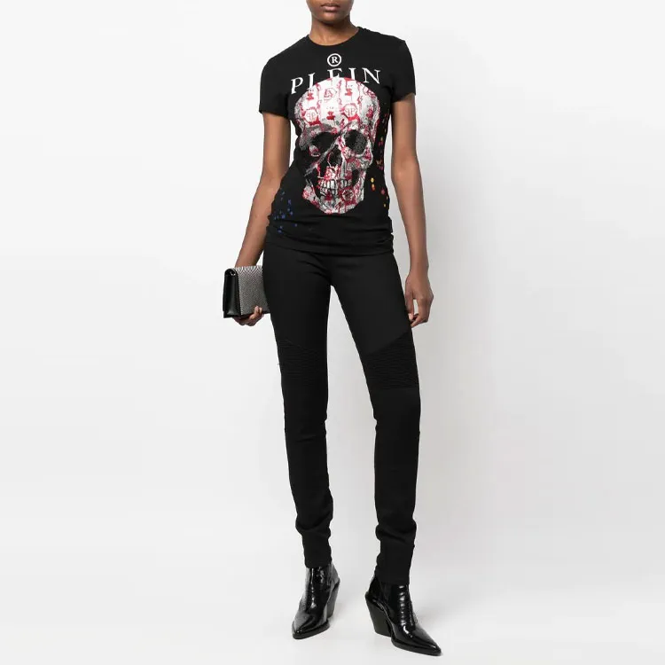 PHILIPP PLEIN Skull print Cotton T shirt-2