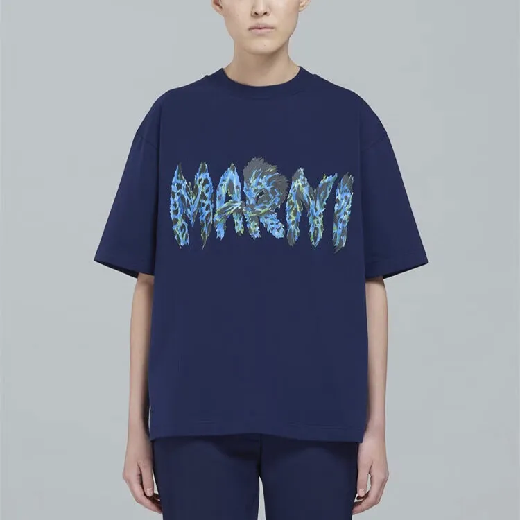MARNI T-Shirts Women's Navy Blue-5