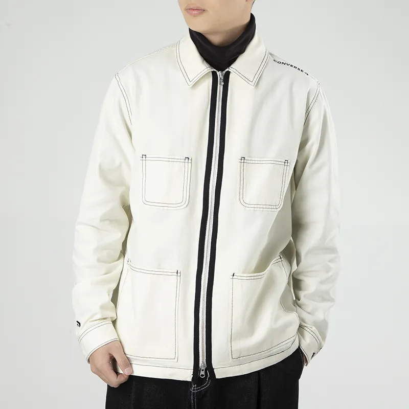 Converse Denim Jackets Unisex Milk White-2