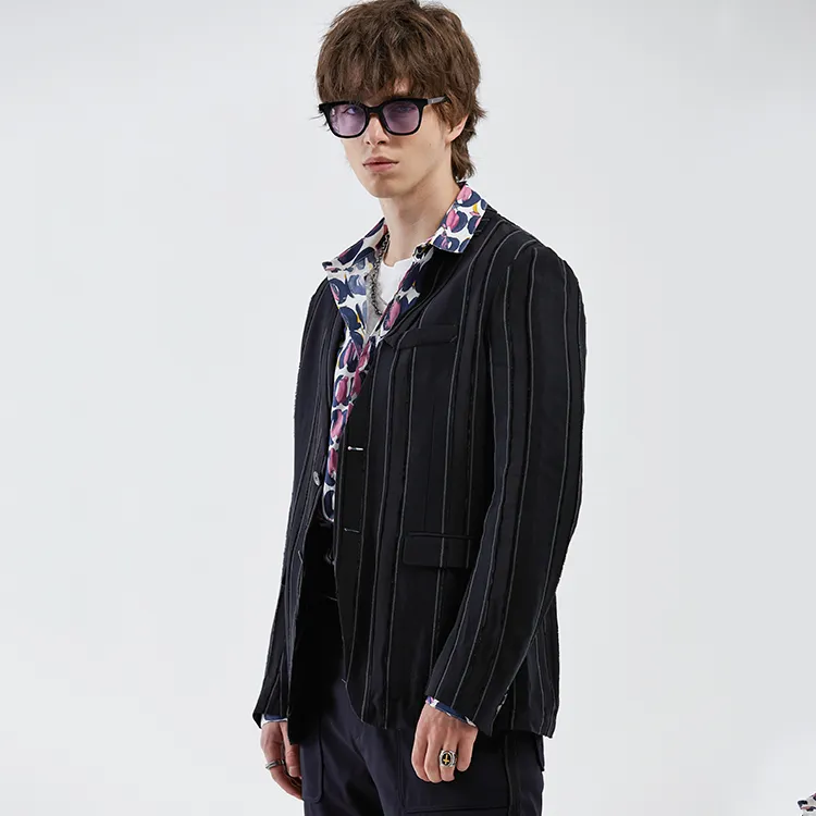 DAVID NAMAN Business Suits Men Black-2
