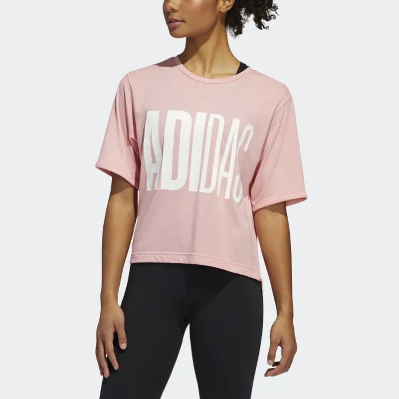 Adidas Crop Tops Women's Pink-2