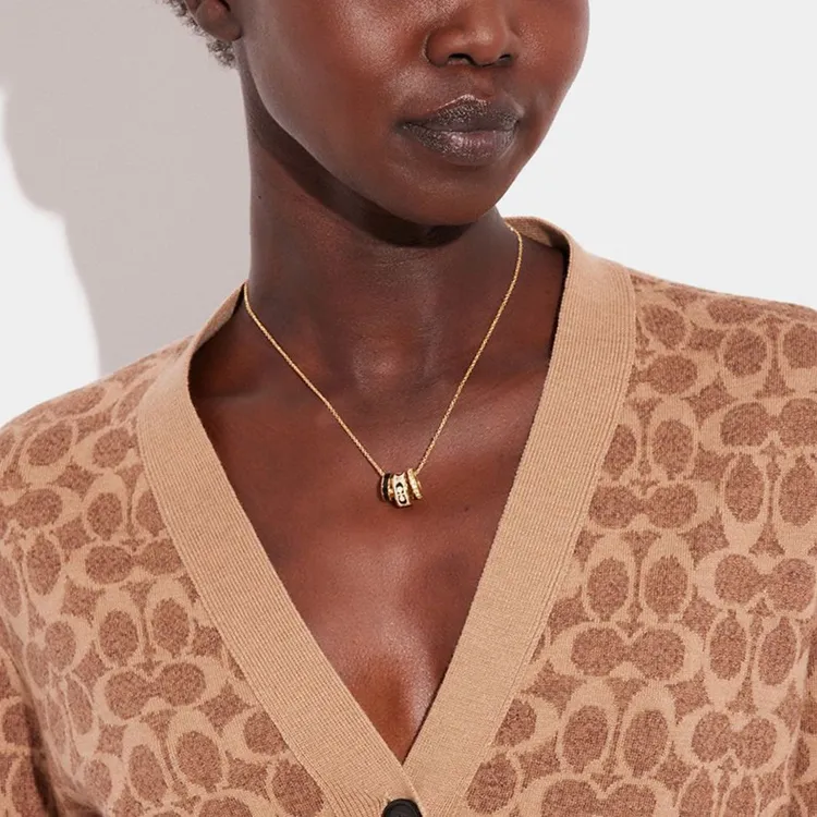 COACH Copper Necklaces Women's Gold-1