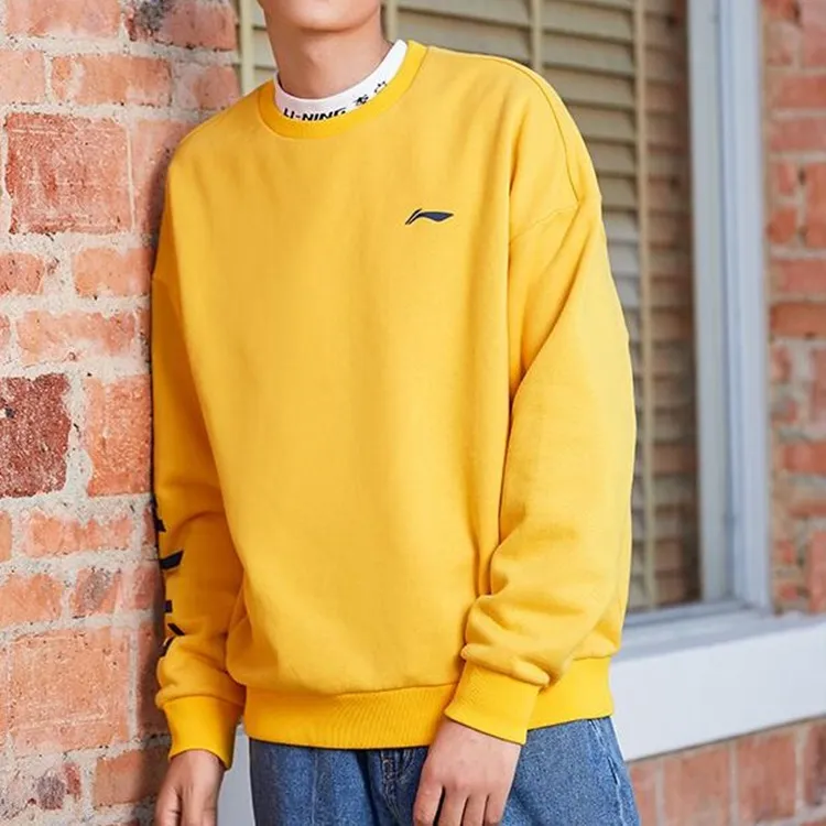LiNing Sweatshirt Unisex Olive Yellow-4