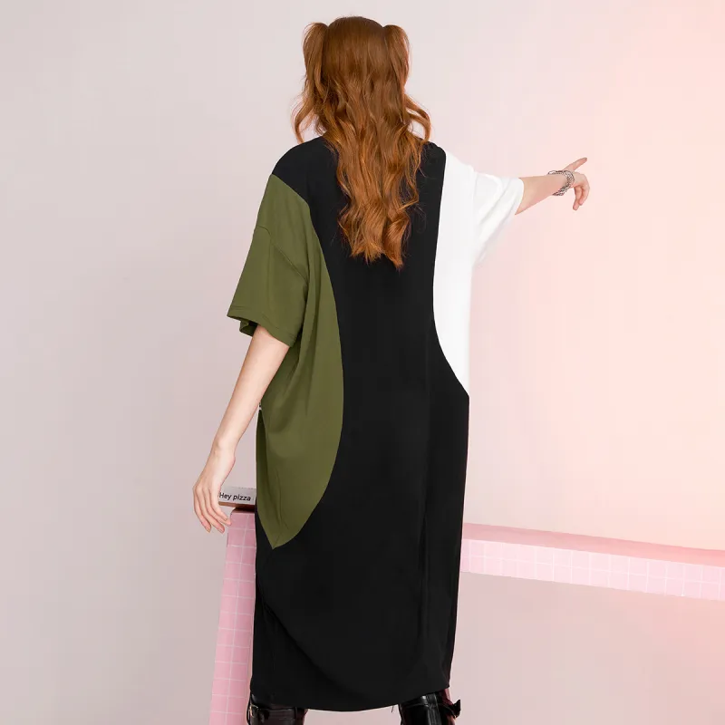 EPTISON WOMAN Patchwork Style Dress-2