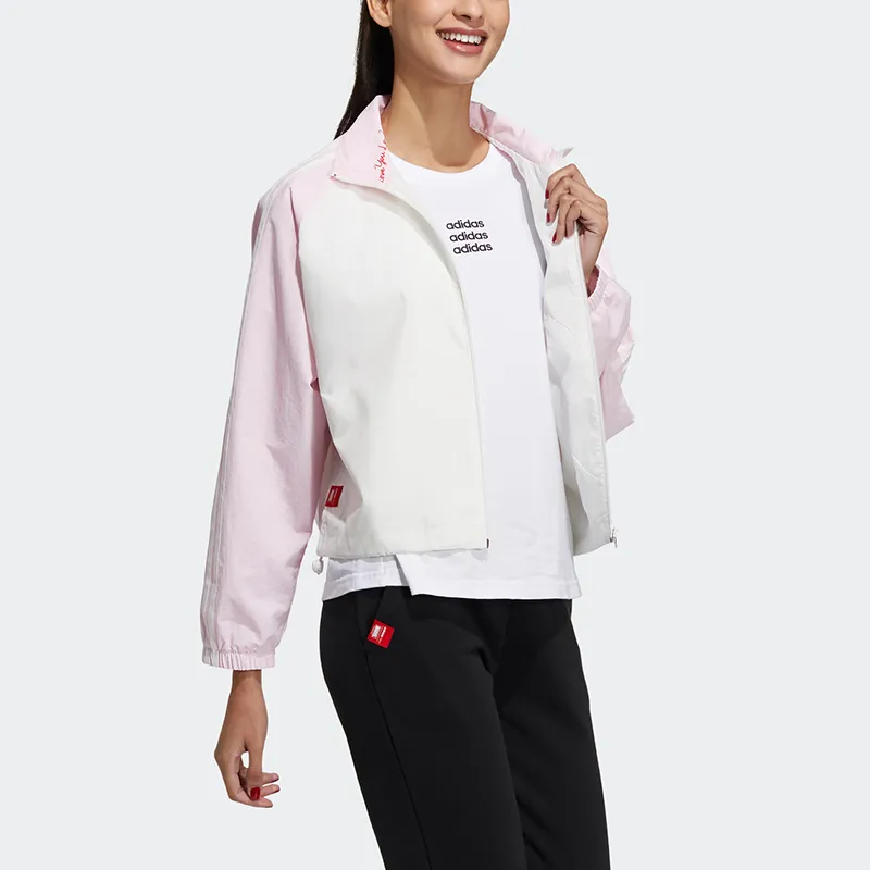 Adidas Neo Jacket Women's White Pink Multicolor-5