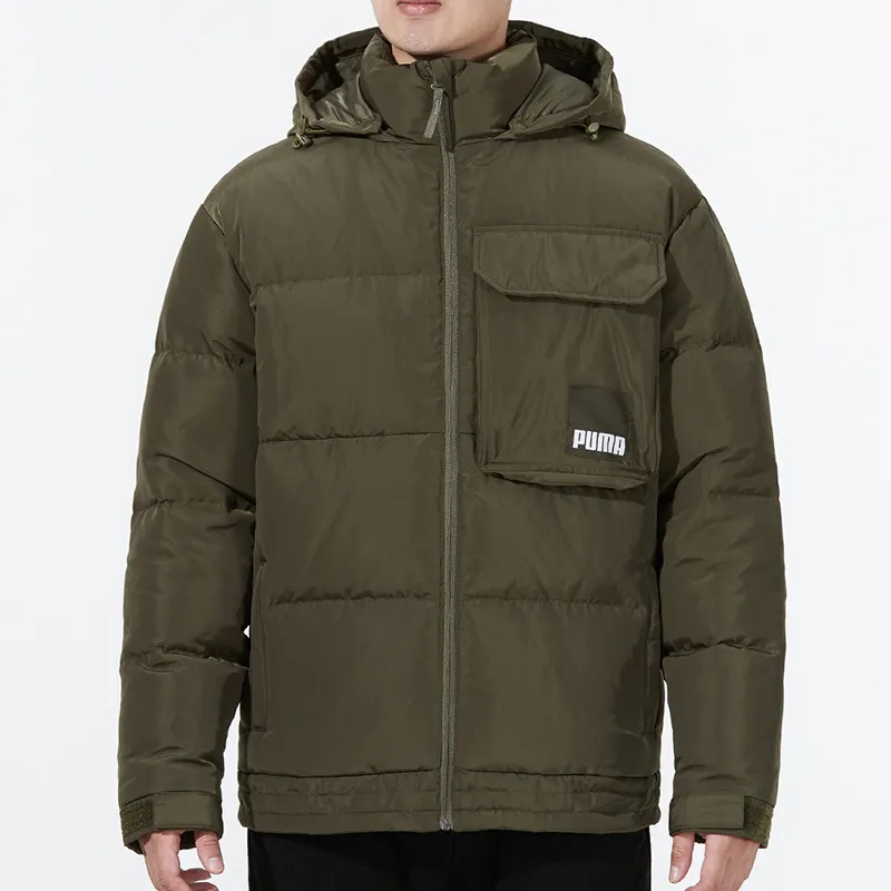 PUMA Down Jackets Men Olive-2