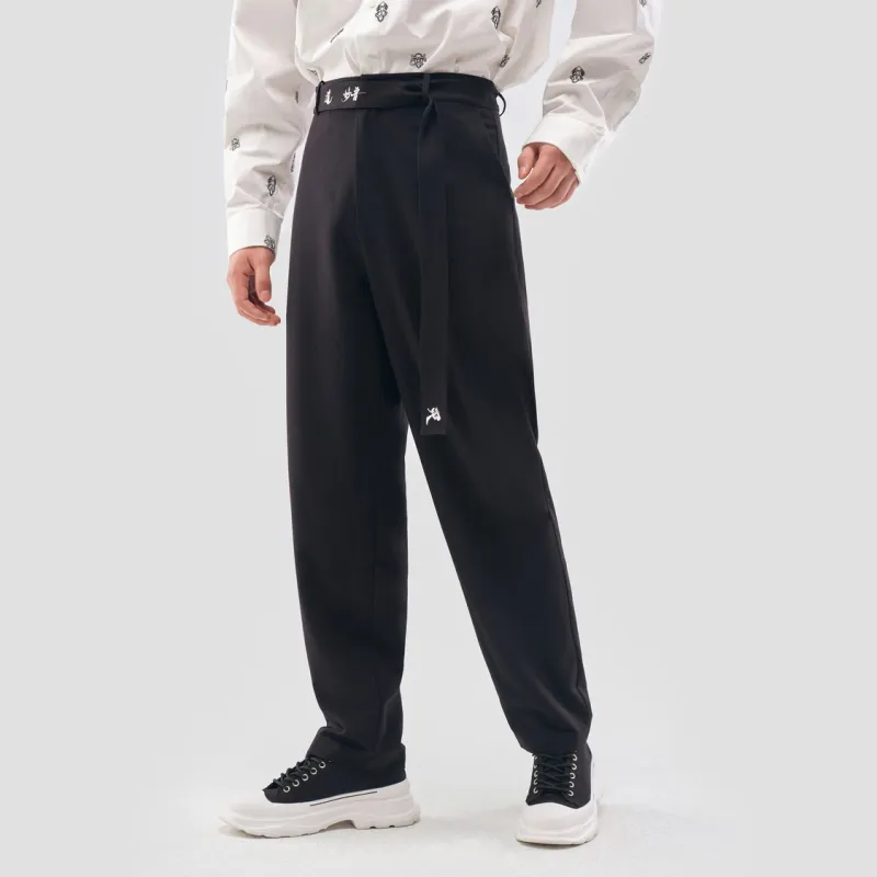 Bosieagender x SHIKUXINGQIU Casual Pants Unisex Black-4
