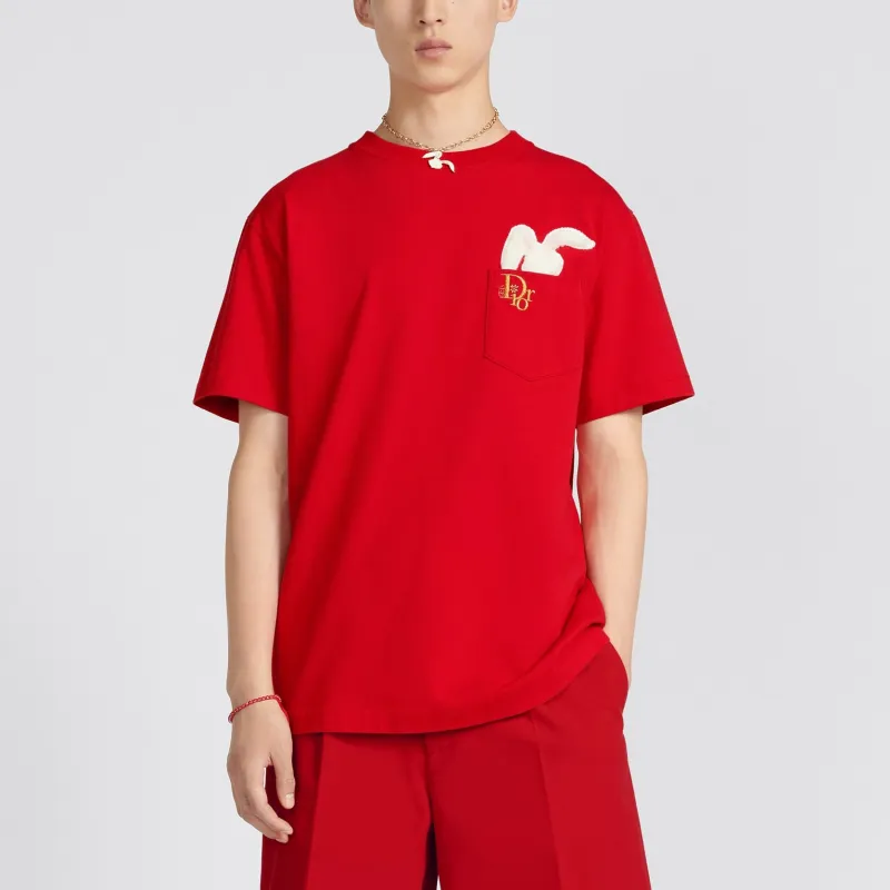 DIOR X Erl Relaxed Fit T Shirt-2