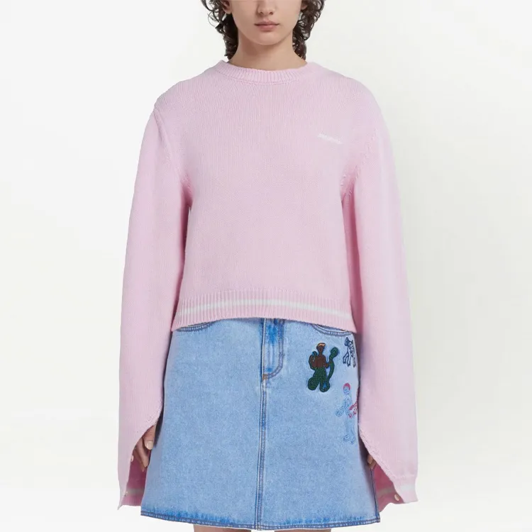 MARNI Logo Embroidered Crewneck Sweater-1