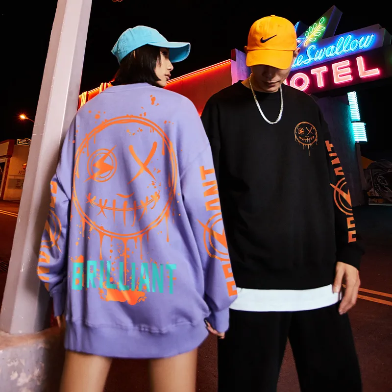 SANSYAS Crew Neck Loose Fit Regular Sweatshirt Unisex-6