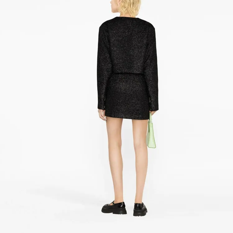 GANNI Casual Short Skirts Women's Black-2