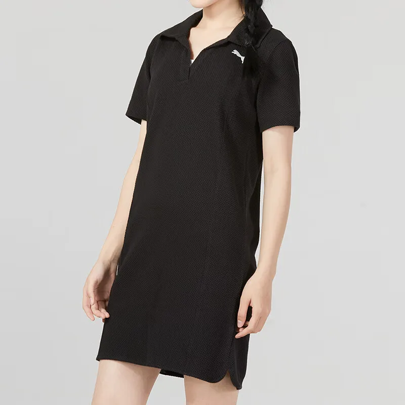 PUMA Short Sleeved Dresses Women's Black-2