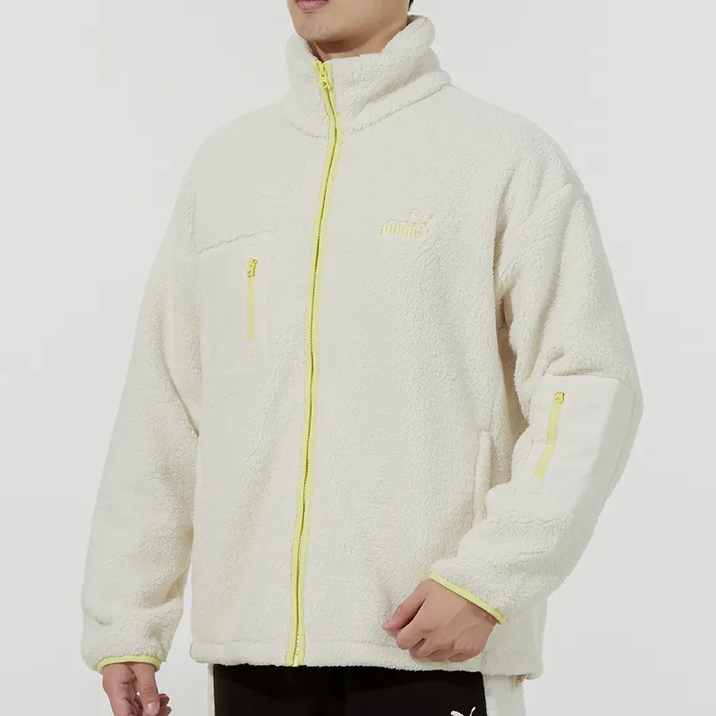 PUMA Jackets Men Ecru-4