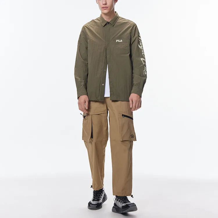 FILA Jackets Men Withered Moss Green-2