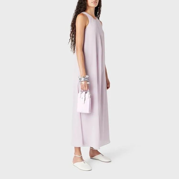 EMPORIO ARMANI SS23 Sleeveless Dress Women's Purple-3