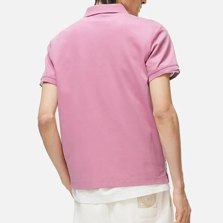 LINING Sports Trend Series Polo Shirts Men Light Rose Red-2