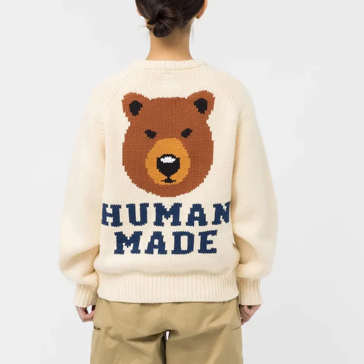 HUMAN MADE Bear Raglan Knit Sweater-3