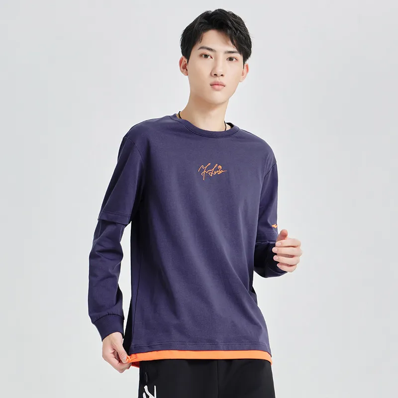 Erke T Shirts Men Dusty Light Purple-5
